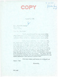 Letter to Floyd Montclair Regarding Per Capita Payments, August 7, 1956