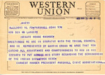 Telegram from Earnest Haugen to Senator Langer Asking Langer to Assist Cross, March 19, 1955