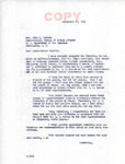 Letter from Senator Langer to John R. Nichols Regarding Floyd Montclair's Request that E. O. Morrow Be Appointed Superintendent of Forth Berthold Agency, September 26, 1949
