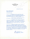 Letter from Ralph H. Case to Senator Langer Regarding Questionnaire Regarding Creation of Contract to Receive Compensation in Return for Land Taken for the Garrison Dam Project, October 3, 1947