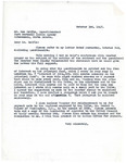 Letter from Ralph H. Case to Ben Reifel Regarding Questionnaire Regarding Creation of Contract to Receive Compensation in Return for Land Taken for the Garrison Dam Project, October 3, 1947