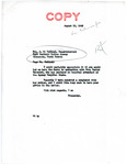 Letter from Senator Langer to C. H. Beitzel Regarding Beulah Bateman, August 11, 1945