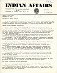 Newsletter from the American Indian Fund Regarding the State of American Indian Affairs, September 5, 1950