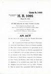 Resolution H.R. 1095 by the United States Senate Regarding the Settlement and Demands of the Members of the Fort Berthold Reservation of North Dakota, May 21, 1946