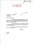 Letter from Senator Langer to Sheila C. Robinson Regarding Naming Garrison Reservoir 