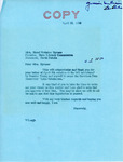Letter from Sentator Langer to Hazel Webster Byrnes Regarding Naming Garrison Reservoir  