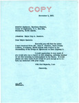 Letter from Senator Langer to Roy A. Sanders Regarding Replacement of Bridge at Elbowoods, November 3, 1953