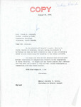 Letter from Dorothy F. Gwinn for Senator Langer to Frank F. Jestrab Regarding the Handling of Native Records, August 24, 1956