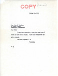 Letter from Senator Langer to John E. Hamilton Regarding Unanswered Telegram, October 14, 1945