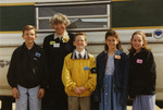 Rosemarie Myrdal with school children