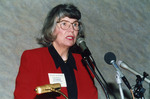 Rosemarie Myrdal giving a speech
