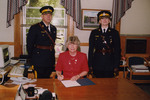 Behind the Royal Canadian Mounted Police Desk