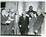 Representative Usher Burdick with other Members of Congress, 1955