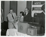 Governor Art Link Sealing a Time Capsule, 1977