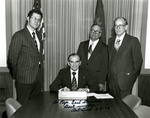 Governor Art Link Signing a Bill, March 1979