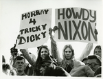 President Nixon Supporters at the Grand Forks Airport, 1970 by Grand Forks Herald