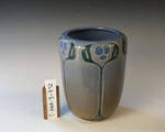 C HMM 003-0372, Blue art deco vase by Freida Hammers