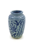 C HMM 005-0374, Small blue vase with dark blue designs by Freida Hammers