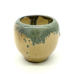 C MSC 184-0777, Small green and yellow drip pot by Margaret Kelly Cable