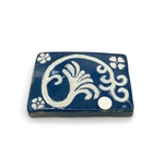 C MSC 156-0749, Blue with white design test tile by Edith West