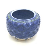 C MSC 242-0815, Small blue with white geometric design pot by Eunice Gronvold