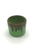 C MTT 152-0726 Lime green cup with brown drip by Julia Mattson