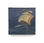 C MSC 380-1064, Sailboat tile by Maker Unknown