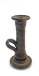 C MSC 369-1051 Gift, Brown and Yellow Candlestick Holder by Maker Unknown