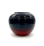 C CBL 114-0716 Gift, Black red ombré round vase by Margaret Kelly Cable