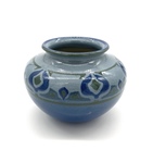 C HLD 001-0423, Blue ombré floral vase by Hildegarde Fried Dreps