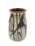 C PCH 003-0434, Blue and gold vase with ridges by Margaret Pachl