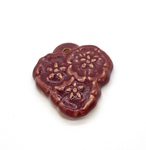 Prairie Rose Pendant - Red by Maker Unknown