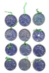 Set of 12 UND Sioux Ceramic Pendants Lot 7, Blue by Maker Unknown