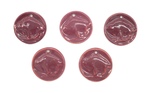 Set of 5 NDSU Bison Ceramic Pendants Lot 14, Red by Maker Unknown