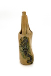 C PCH 031-0462, Gold with green abstract vase by Margaret Pachl