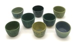 Glaze Test Bowls, Lot 15 - Greens by Makers Unknown