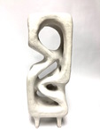 C PCH 095-0525, White footed abstract sculpture by Margaret Pachl