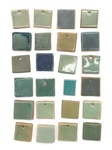 Miniature Ceramic Glaze Test Tiles, Lot 4 by Makers Unknown