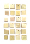 24 Miniature Ceramic Glaze Test Tiles, Lot 6 by Makers Unknown