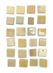 24 Miniature Ceramic Glaze Test Tiles, Lot 10 by Makers Unknown