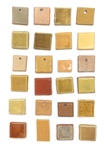 24 Miniature Ceramic Glaze Test Tiles, Lot 20 by Makers Unknown