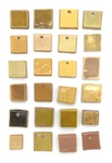 24 Miniature Ceramic Glaze Test Tiles, Lot 21 by Makers Unknown