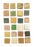 Miniature Ceramic Glaze Test Tiles, Lot 25 by Makers Unknown