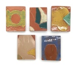 Miscellaneous Ceramic Glaze Test Tiles, Abstract Design by Makers Unknown