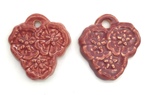Prairie Rose Pendants, Red by Makers Unknown