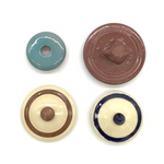Misc. Ceramic Lids by Makers Unknown