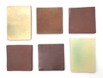 Set of 6 Glaze Test Tiles by Maker Unknown