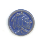 UND Sioux logo pendant, Blue by Maker Unknown