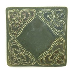 C MSC 407-1108, Matte Green Floral Test Tile by Maker Unknown