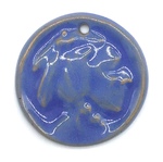 Sioux Head Glaze Test Medallion, Blue by Maker Unknown